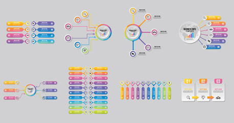 Poster - Set Of Infographics Elements Vector Design Template. Business Data Visualization Infographics Timeline with Marketing Icons most useful can be used for info graph, presentations, process, diagrams, an