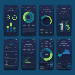 Wall Mural - Vector graphics set mobile infographics. Stock vector