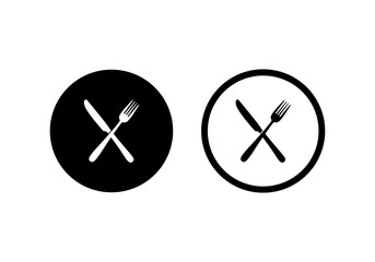 Poster - Fork and knife, eat vector icon.