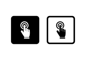 Poster - Hand cursor click icon symbol Vector