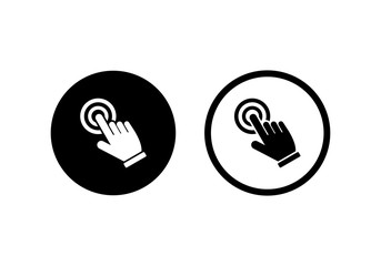 Poster - Hand cursor click icon symbol Vector