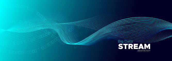 Wall Mural - particles vector. light information technology.