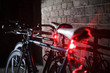 canvas print picture - Fahrräder bei Nacht