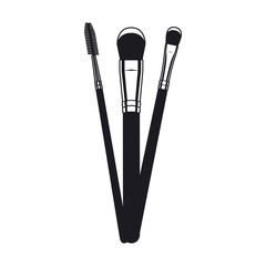 set of applicators and eyelashes make up brushes accessories