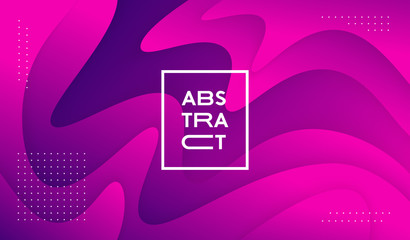 Poster - Abstract purple color liquid trendy background vector design. Cool papercut wavy backdrop.