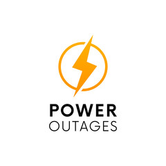 Aufkleber - Power outage banner vector design. Electric symbol.