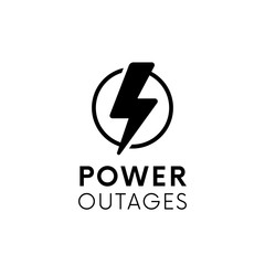 Aufkleber - Power outage banner vector design. Electric symbol.