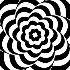 Aufkleber - Abstract striped geometric pattern background vector design. Flower ornamental backdrop.