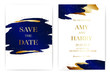 Blue Luxury style Wedding Invitation cards collection, brochure, invitation template.