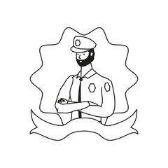 Sticker - police officer worker avatar character