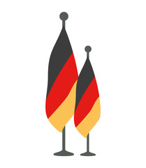 Poster - germany country flag in pole icon