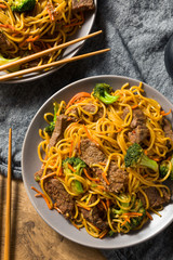 Sticker - Homemade Beef Lo Mein Noodles