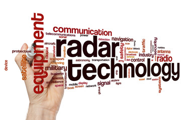 Radar technology word cloud