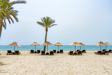 Sticker - Omani Beach at Zighy Bay in Musandam, Oman.