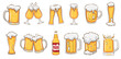 beer mug vector set graphic clipart design