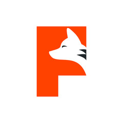 Wall Mural - fox logo. letter f symbol. icon vector eps 10.