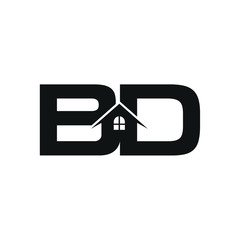 Wall Mural - letter b and d logo. home symbol. icon vector eps 10.