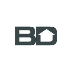 Wall Mural - letter b and d logo. home symbol. icon vector eps 10.
