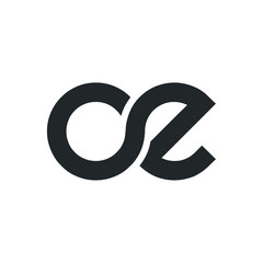 Wall Mural - letter o and e logo. connection symbol. icon vector eps 10.
