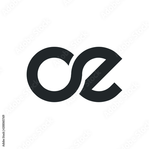Letter O And E Logo Connection Symbol Icon Vector Eps 10 Buy