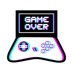 Canvas Print - game over message