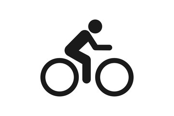 bicycle icon with man vector design illustration