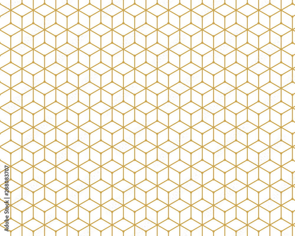 geometric pattern abstract white and gold tone vector background, line ...
