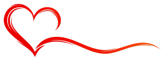The stylized symbol with red heart.