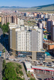 Fototapeta Nowy Jork - Aerial view of Ulaanbaatar, the capital of Mongolia, circa June 2019