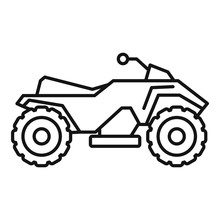 Dirt Quad Bike Icon. Outline Dirt Quad Bike Vector Icon For Web Design Isolated On White Background