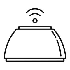 Poster - Smart speaker icon. Outline smart speaker vector icon for web design isolated on white background
