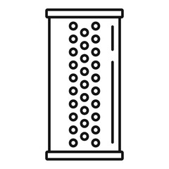 Poster - Smart speaker assistant icon. Outline smart speaker assistant vector icon for web design isolated on white background