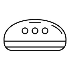 Poster - Wireless smart speaker icon. Outline wireless smart speaker vector icon for web design isolated on white background