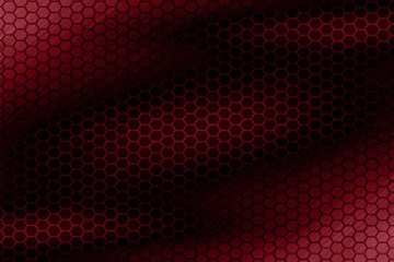 Wall Mural - dark red abstract hexagon steel texture background