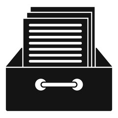 Poster - Archive papers icon. Simple illustration of archive papers vector icon for web design isolated on white background