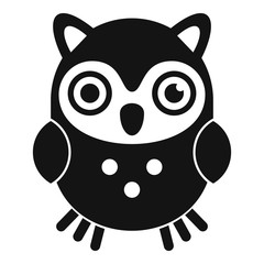 Wall Mural - Comic owl icon. Simple illustration of comic owl vector icon for web design isolated on white background