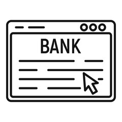 Poster - web banking icon. outline web banking vector icon for web design isolated on white background