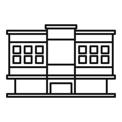 Poster - shopping mall icon. outline shopping mall vector icon for web design isolated on white background
