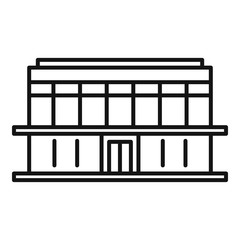 Poster - center mall icon. outline center mall vector icon for web design isolated on white background