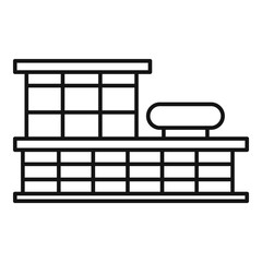 Poster - storefront mall icon. outline storefront mall vector icon for web design isolated on white backgroun