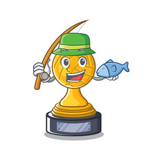 Sticker - Fishing volleyball trophy in the character shape