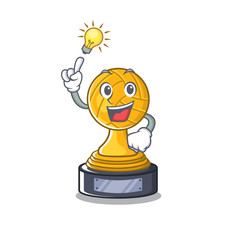 Sticker - Have an idea volleyball trophy cartoon displayed above character table