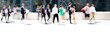 © IRStone - London, UK. Business people walking in the City of London. Beautiful blurred wide background representing busy life and modern business rhythm