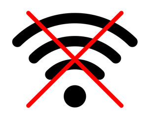 Wall Mural - wireless | no internet connection | signal icon