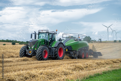 tractor working in field