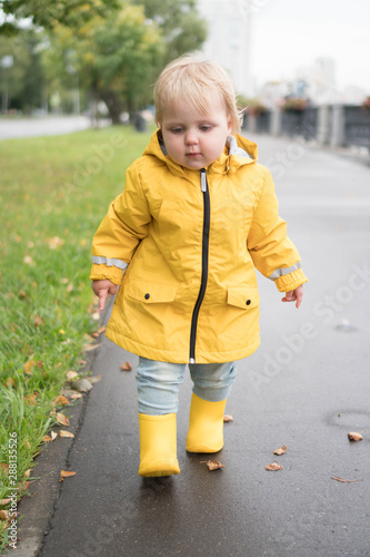 baby girl raincoat and boots