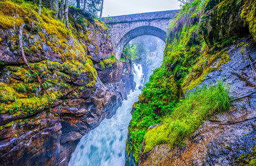 Pont d'Espagne Bridge in Cauterets, Pyrenees , France