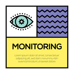 Wall Mural - monitoring icon concept