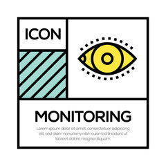 Wall Mural - monitoring icon concept