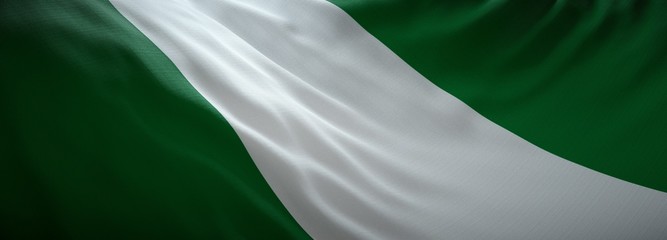 Wall Mural - Official flag of Nigeria. Nigerian web banner.